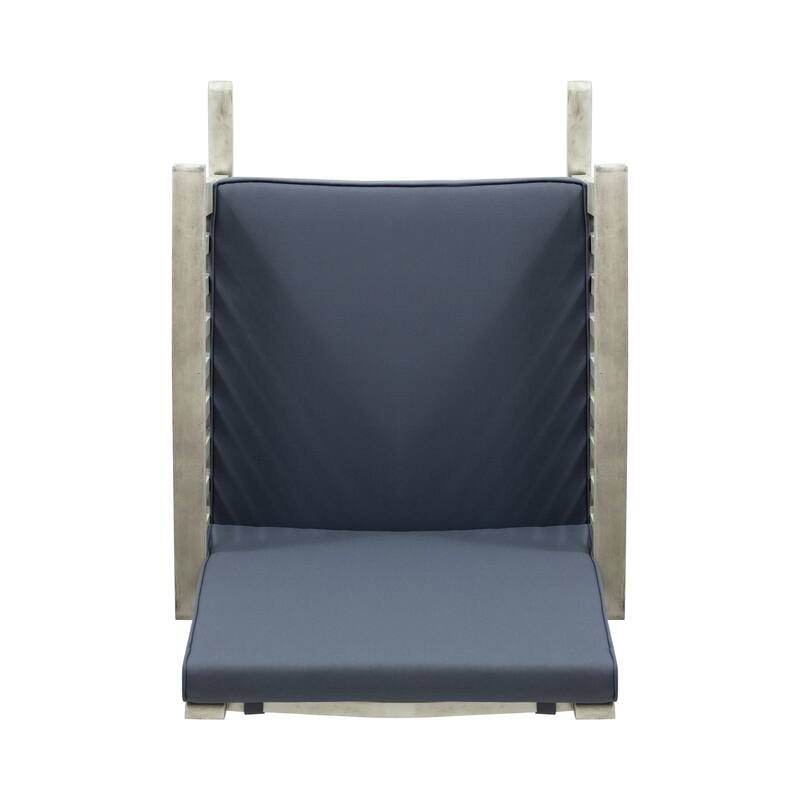 Acacia Rocking Chair Outdoor Use, Durable Acacia Wood, Water-Resistant Cushions, for Garden, Lawn, Backyard, Pool