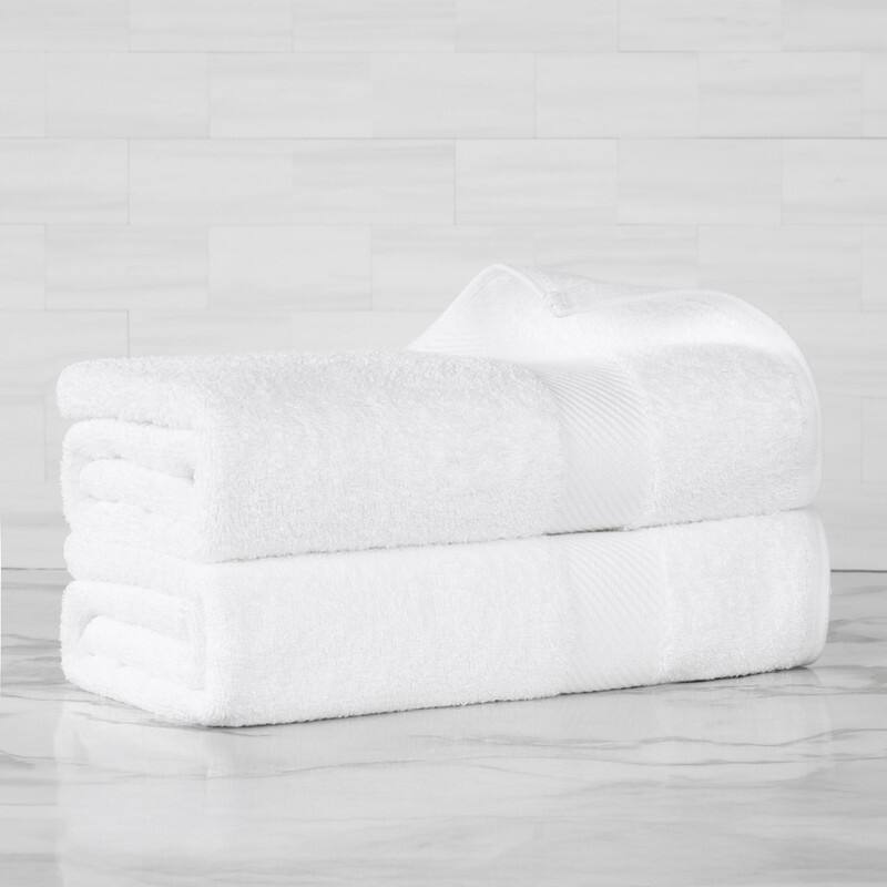 Superior Luxury Solid Highly Absorbent Egyptian Cotton Bath Sheet Towel - (Set of 2)