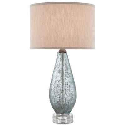 Currey & Company Optimist Blue Table Lamp - 29.5"h x 15.5"dia