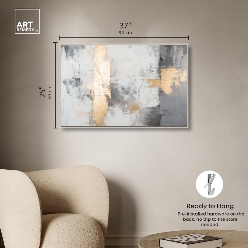 Gilded Gray III Canvas by Art Remedy