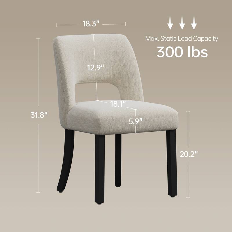 Set of 2/4/6 Modern Fabric Upholstered Dining Room Chair Kitchen Chairs with Wood legs
