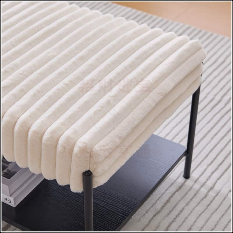 Upholstered Ottoman Coffee Table Foot Rest