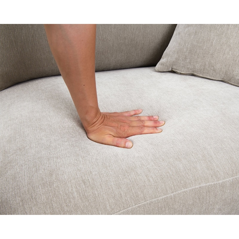 Modern Light Gray Wood Trim Sofa 1pc