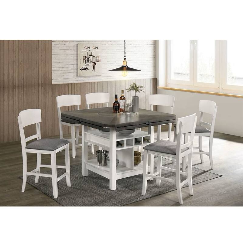 Set of 2 Fabric Padded Counter Height Chairs