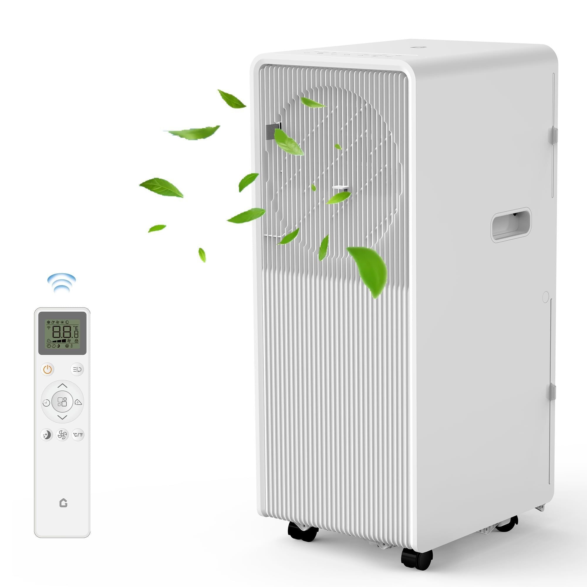 12,000 BTU Portable Air Conditioner Cools Up to 450 Sq. Ft, with Remote Control