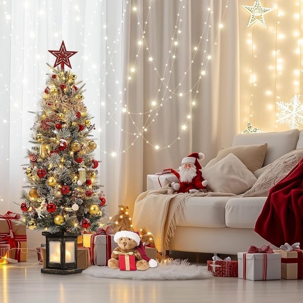 4.5 Ft Christmas Tree with 8 Mode Warm White Led Lighting - Bed Bath & Beyond