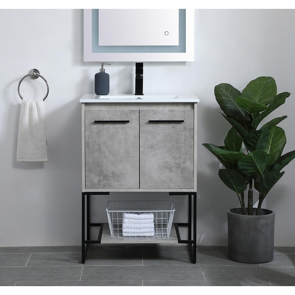 Woodland Modern Vanity Cabinet Set with Top. Opens flyout.