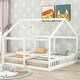 preview thumbnail 2 of 8, Twin Size House-Themed Platform Beds with Side-by-Side Design and Safety Guardrails