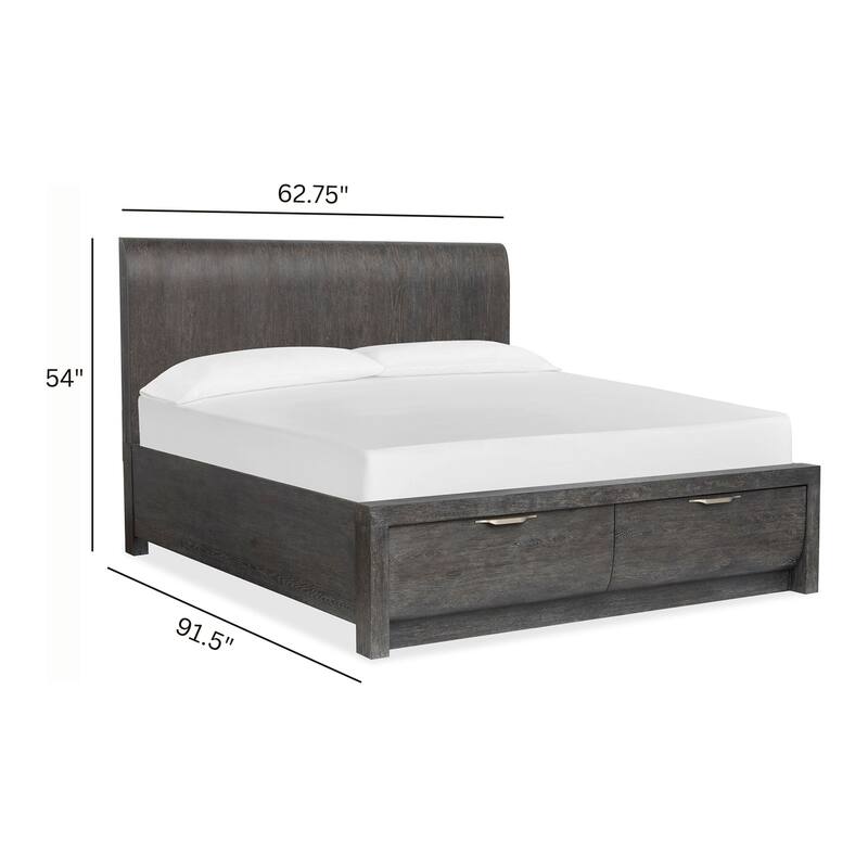 Magnussen Home Kinsley Black Heron Panel Storage Bed