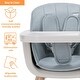 preview thumbnail 9 of 22, 3-in-1 High Chair, Baby High Chair w/Adjustable Legs & Dishwasher Safe Tray, Made of Sleek Hardwood & Premium Leatherette