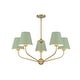 preview thumbnail 1 of 9, Crystorama Lighting Group XAV-B9315 Xavier 5 Light 28" Wide Chandelier Vibrant Gold / Green