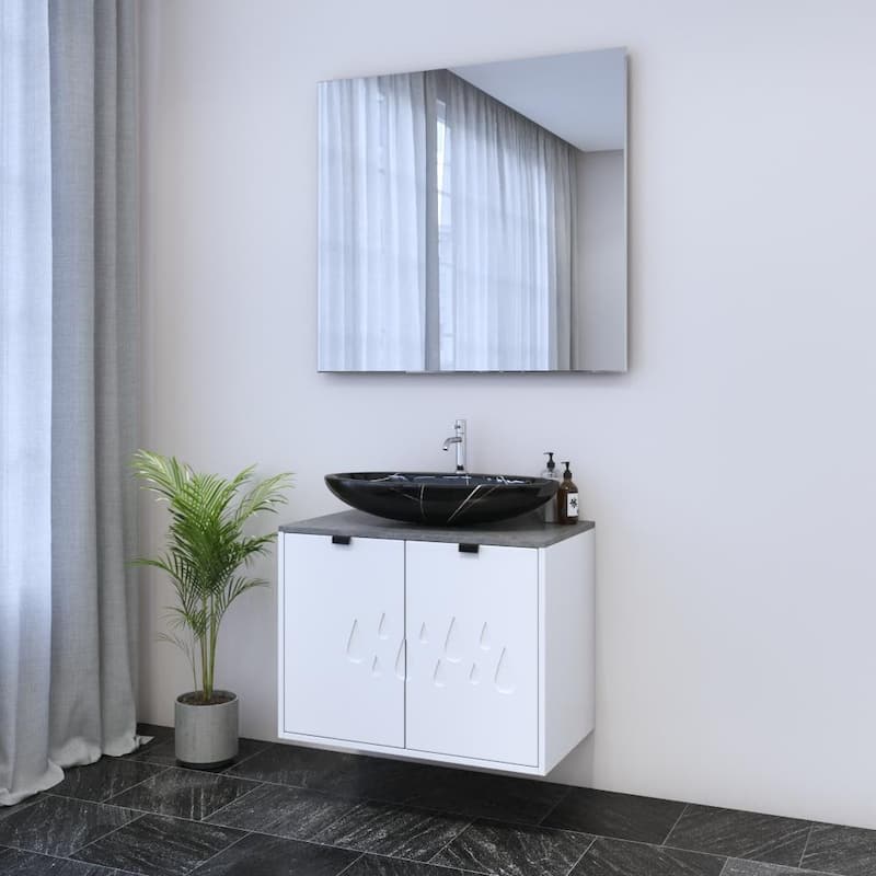 Teardrop 2D 80 Floating Bathroom Vanity (32" Width)