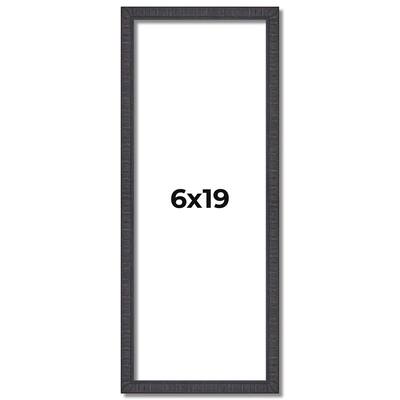 6x19 Frame Brown Solid Wood Picture Frame - Complete Modern Photo