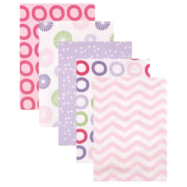 slide 1 of 1, Luvable Friends Baby Girl Cotton Flannel Receiving Blankets, Pink Pinwheel, One Size - Pink Pinwheel - One Size Pink Pinwheel - One Size