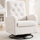 preview thumbnail 28 of 45, HOMYKA Swivel Rocking Upholstered Armchair Nursery Glider Linen Accent Chairs