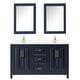 preview thumbnail 39 of 71, Daria 60 Inch Double Vanity, Cultured Marble Top, Medicine Cabinets
