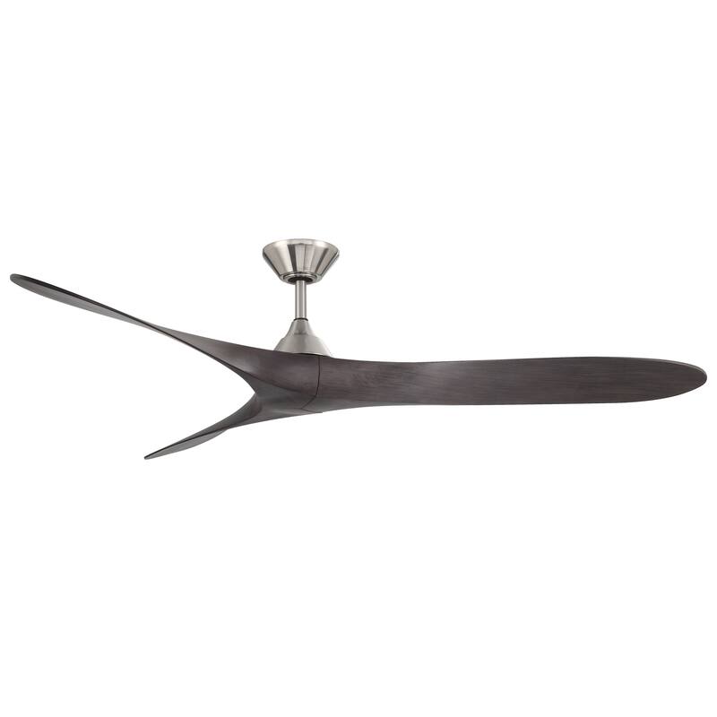 Malibu Indoor Outdoor 3-Blade Smart Ceiling Fan 70in with Remote Control-REMOVE FINISH - 70 - Ebony/Brushed Nickel
