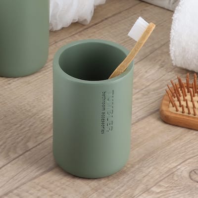 Modern Bathroom Tumbler, Minimalist Design Toothbrush Holder, Versatile Home Organizer - 12 Fl oz