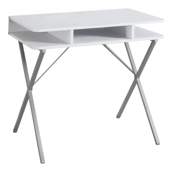 31.5" White Contemporary Rectangular Computer Desk - N/A