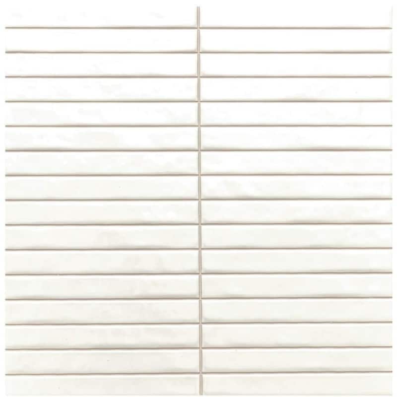 Castilla 14x14 Glossy Porcelain Textured Ribbed Tile - Wall, Backsplash