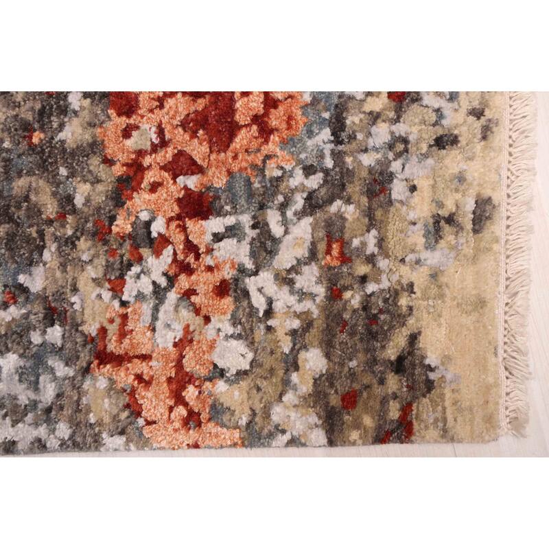 ECARPETGALLERY Hand-knotted Legacy Beige Silk, Wool Rug - 2'6 x 12'8