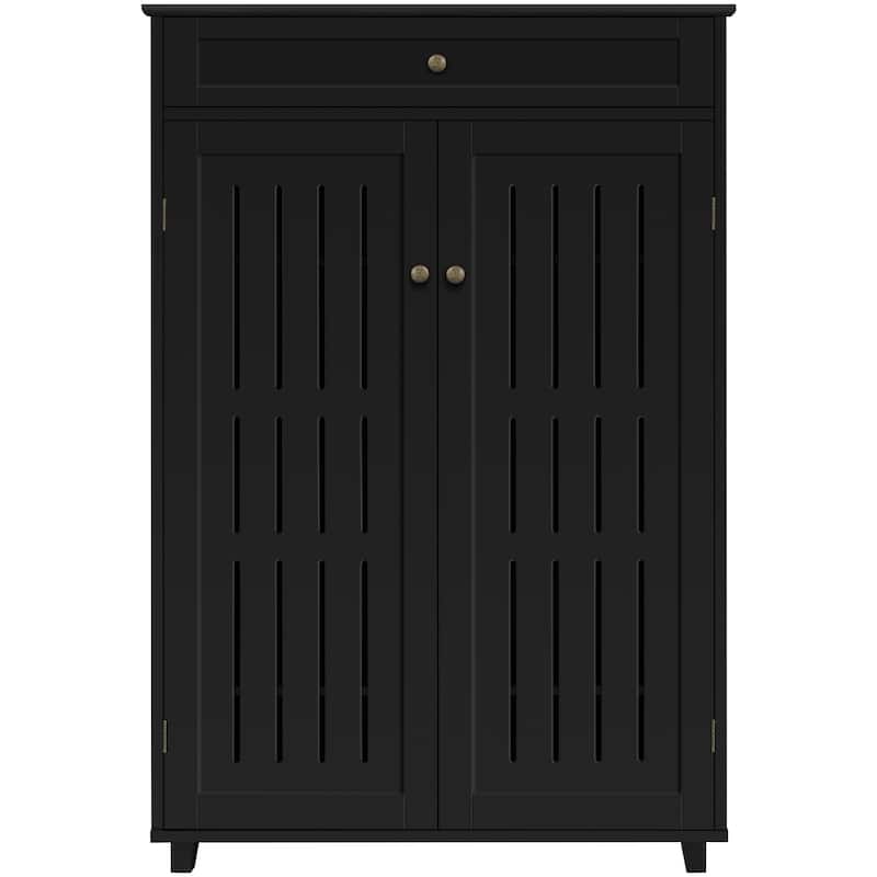 Yaheetech 5-Tier & 1 Drawer Shoe Storage Cabinet Closed Adjustable Shoes Rack
