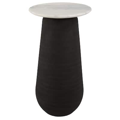 Uttermost Total Eclipse Marble Accent Table - 14"W x 24.7"H x 14"D