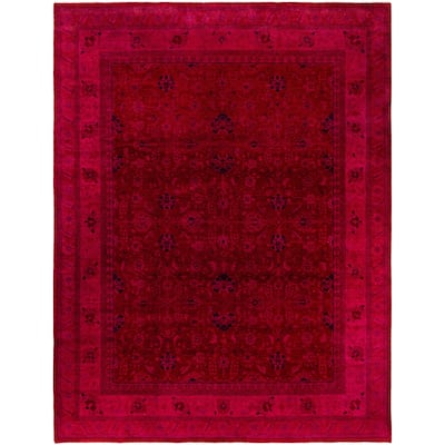 Overdyed One-of-a-Kind Hand-Knotted Area Rug - Pink - 9' 2" x 12' 1"