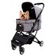 preview thumbnail 8 of 6, ibiyaya Speedy Fold Buggy Carrier Stroller for Small & Medium Pets, Grey Denim - 13.20
