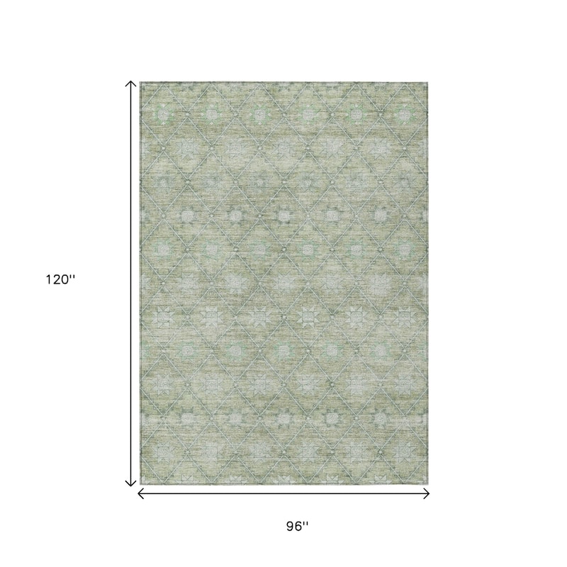 HomeRoots Floral Transitional Rectangle Outdoor Rug