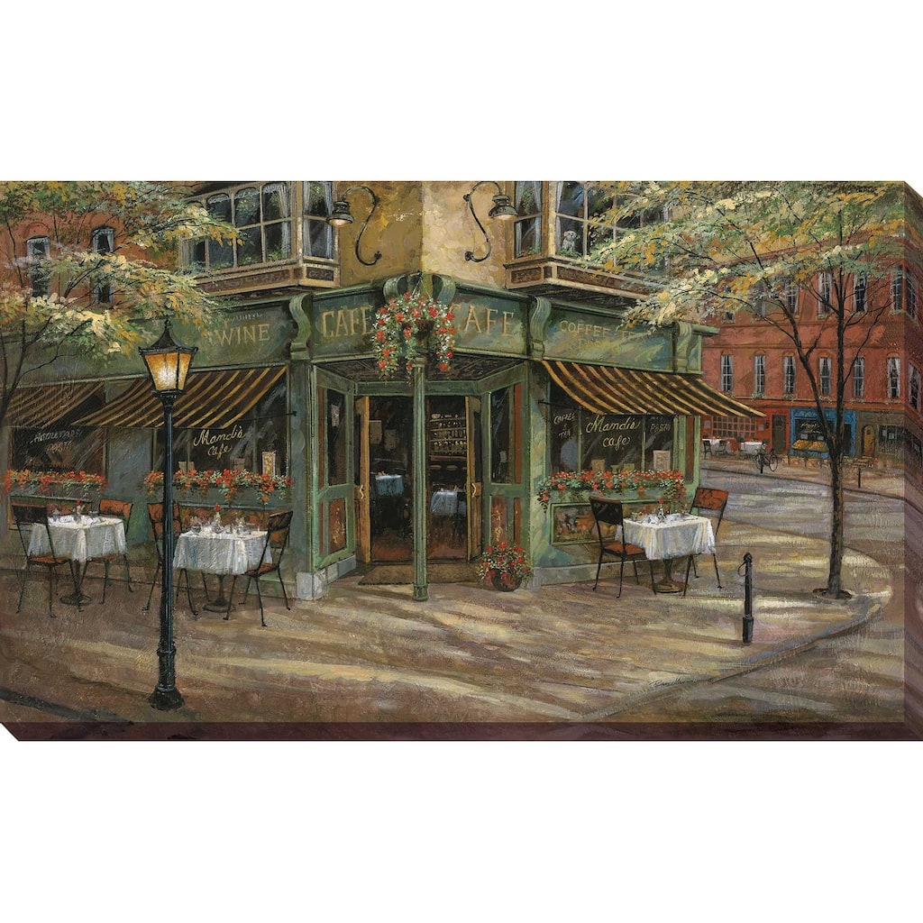 "Mandis Cafe" by Ruane Manning Print on Canvas
