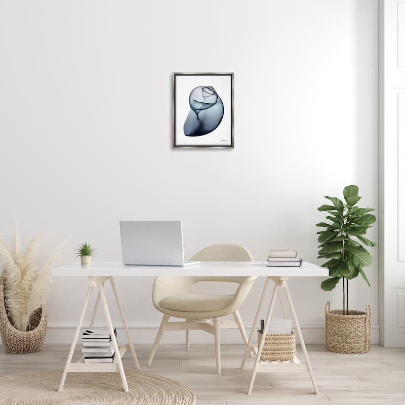 Stupell Contemporary Snail Shell Framed Floater Canvas Wall Art Design by Albert Koetsier