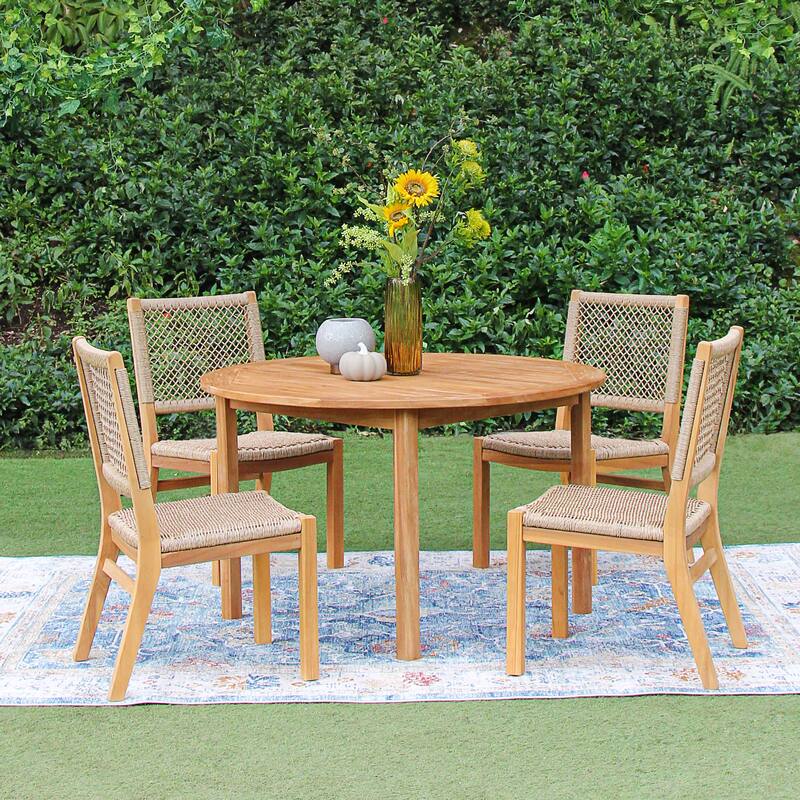 Cambridge Casual Belmont 2-Piece Teak Outdoor Dining Chair