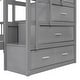 preview thumbnail 6 of 18, Multifunctional Full Over Twin & Twin Bunk Bed,Storage Drawers and Guardrails