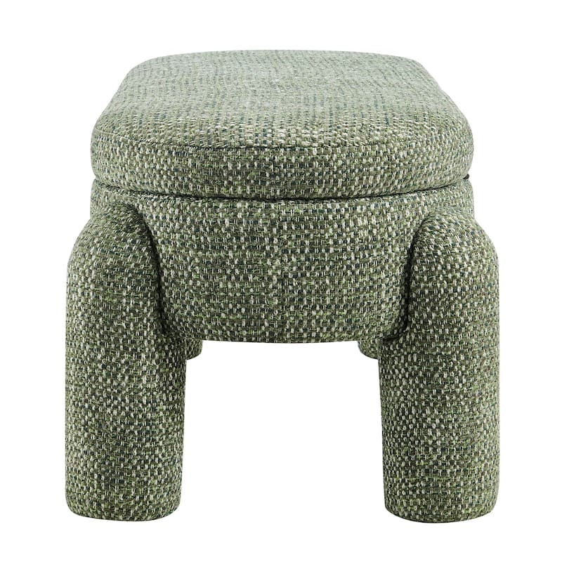 NPD Furniture Bowden Chenille Upholstered Bench