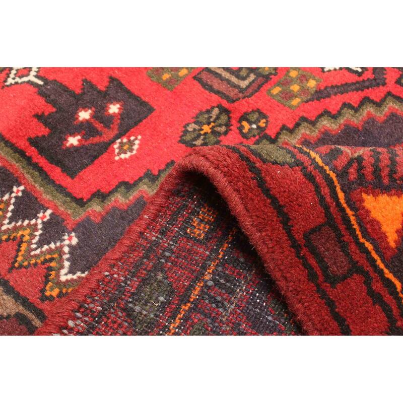 ECARPETGALLERY Hand-knotted Andelz Dark Red Wool Rug - 4'4 x 6'9