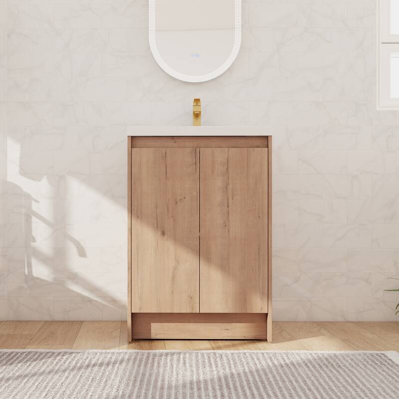 Beingnext 24''/72'' Bathroom Vanity with Sink, Freestanding Bathroom Vanity with Soft Close Doors And Adjustable Shelf - 23.63''W x 18.13''D x 35.25''H