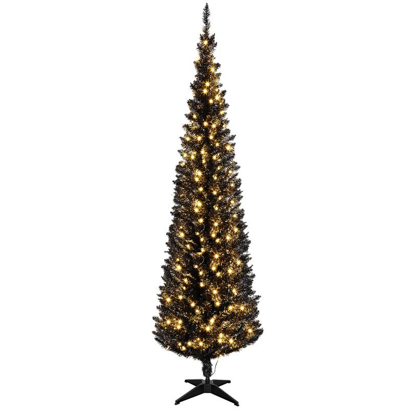 Black 6FT Pencil Christmas Tree