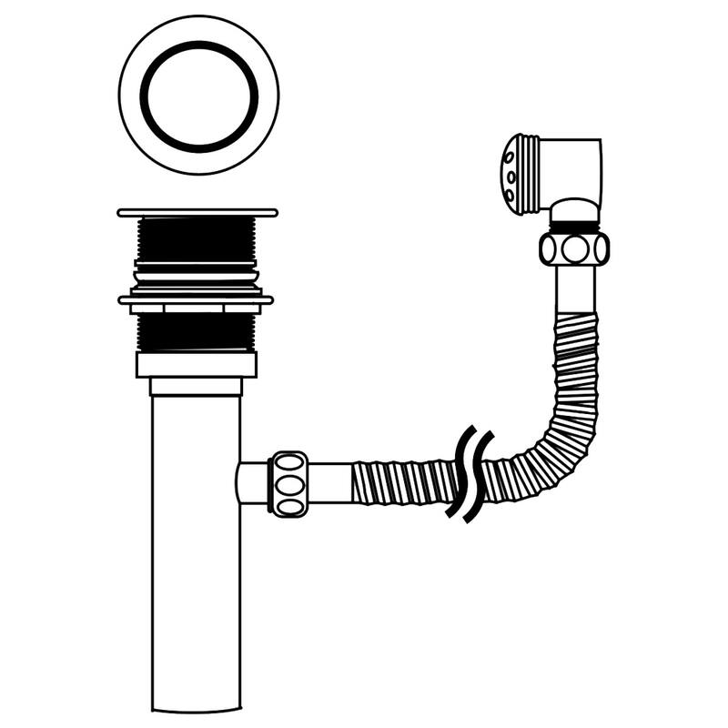 Houzer Overflow Assembly - Stainless Steel
