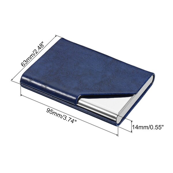 PU Leather Business Card Holders Flip Slim Pocket Name Card Case