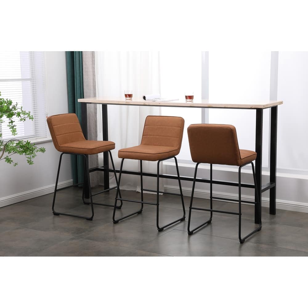 Lakeview Upholstered Modern Barstools Set of 3