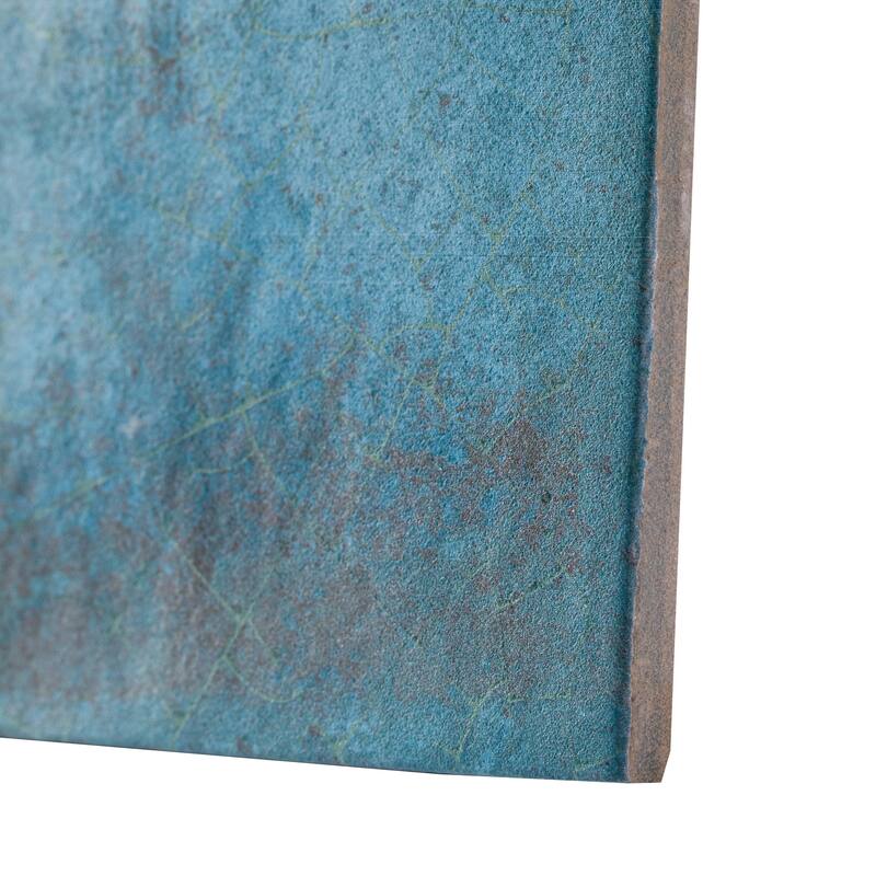Merola Tile Atelier Oxid Blue 4-1/2" x 9-1/8" Porcelain Floor and Wall Tile