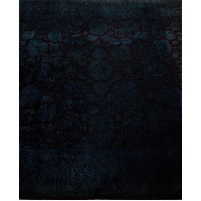 Overdyed One-of-a-Kind Hand-Knotted Area Rug - Black - 4' 2" x 6' 3"