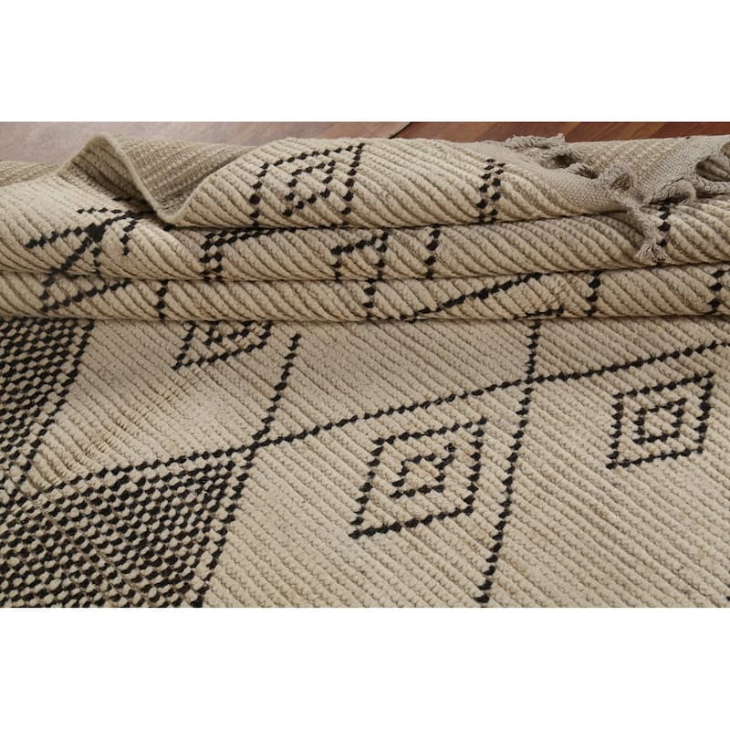Trellis Moroccan Oriental Area Rug Handmade Wool Carpet - 5'6"x 9'8"