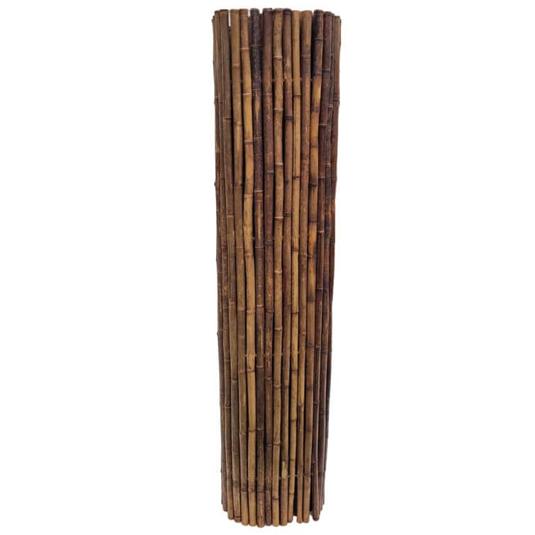 Bamboo Fencing Decorative Rolled Wood Fence Panel Caramel Brown