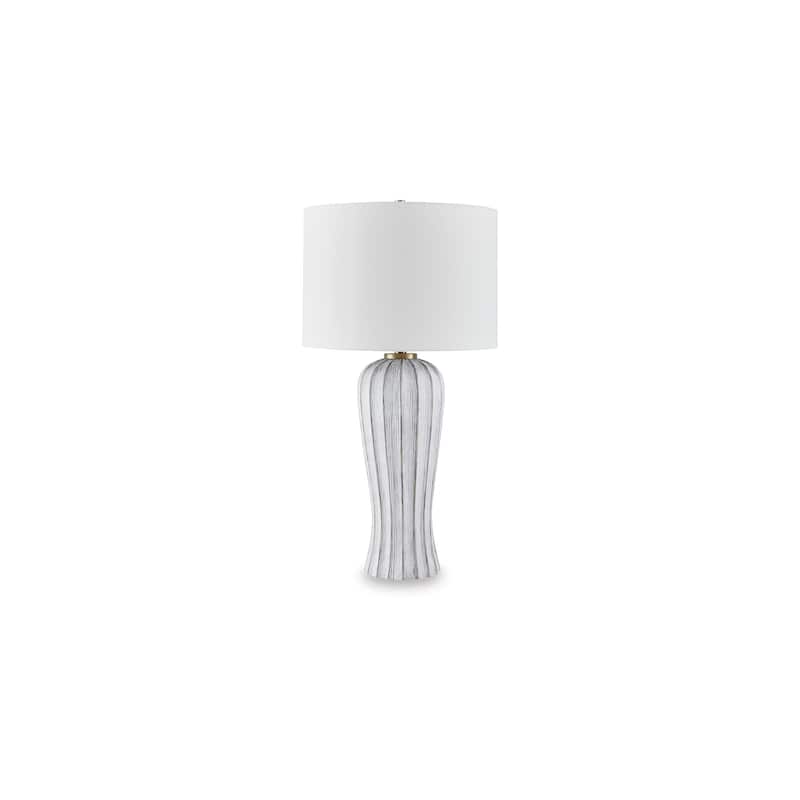 Signature Design by Ashley Lanwell Gray Table Lamp - 18" W x 18" D x 33" H