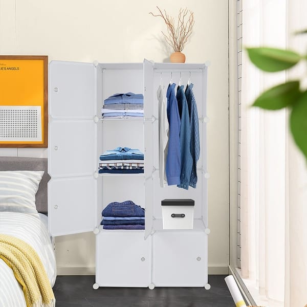 Plastic Drawers Dresser Storage Cabinet Stackable Clothes Storage