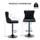 preview thumbnail 28 of 125, Velvet Upholstered Nailheads Tufted Swivel Bar Stools (Set of 6)