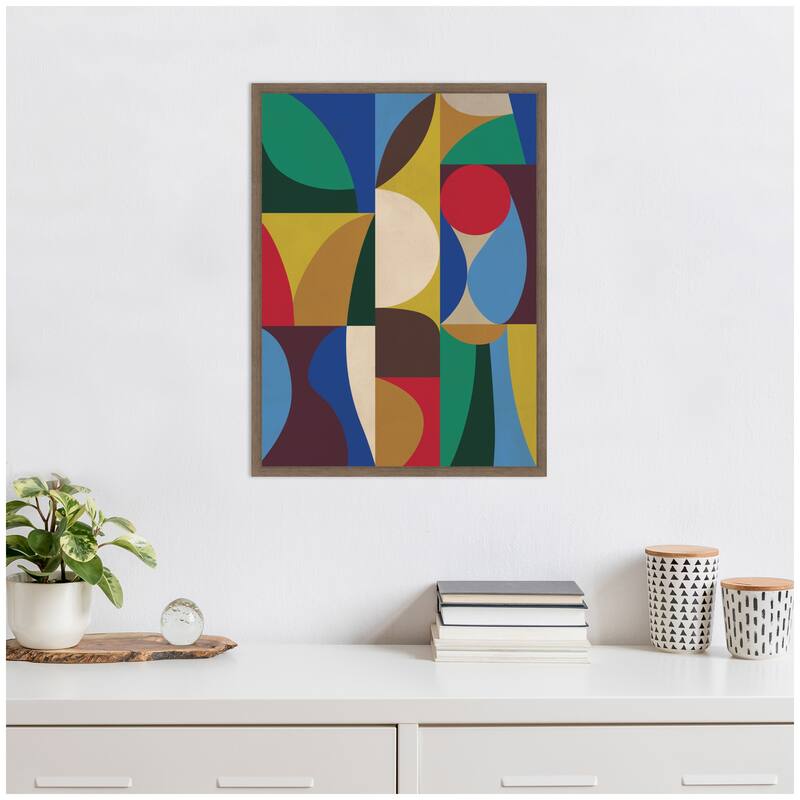 Kate and Laurel Abstract 03 by Rachel Lee Framed Canvas Wall Art Print