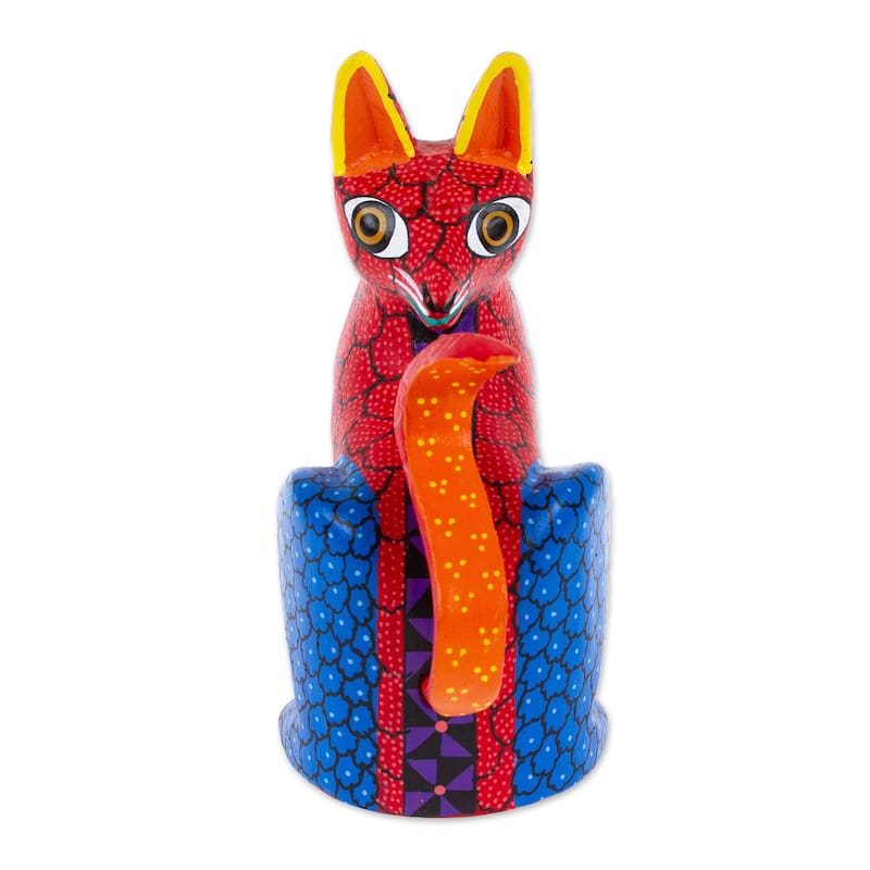 Novica Handmade Colorful Wood Alebrije Figurine